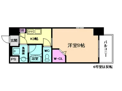 ミラージュパレス新梅田RIO(1K/5階)の間取り写真