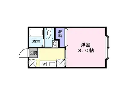 グレイス(1K/2階)の間取り写真
