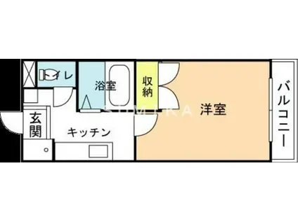 サンハイツ学南I(1K/2階)の間取り写真