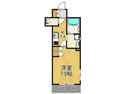 FELICIA・K(1K/3階)の間取り写真