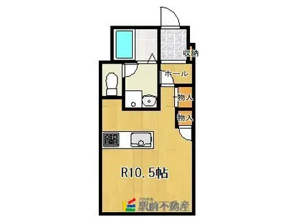 佐賀アサノビル(ワンルーム/4階)の間取り写真