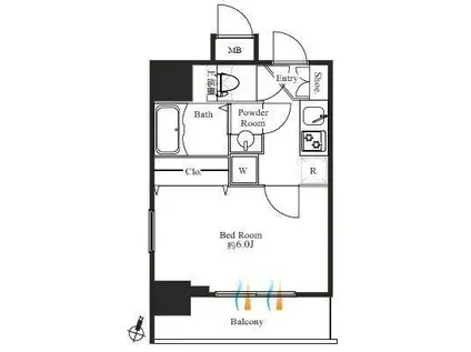 GRAN PASEO 神田駅前(1K/12階)の間取り写真