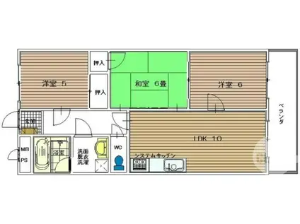 ルシェンテ(3LDK/3階)の間取り写真
