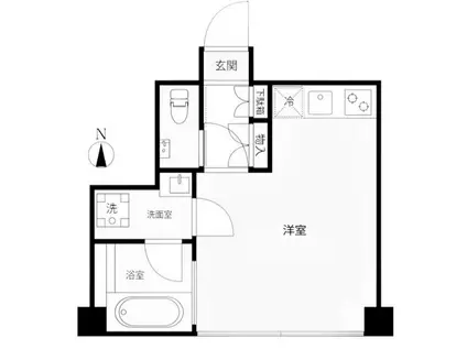 FLEG西麻布VIERGE フレッグ西麻布(ワンルーム/1階)の間取り写真