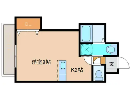 アルバ・セレーノ(1K/3階)の間取り写真