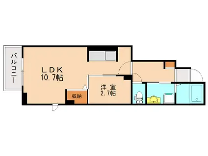 ヴィオラハウス I(1LDK/1階)の間取り写真