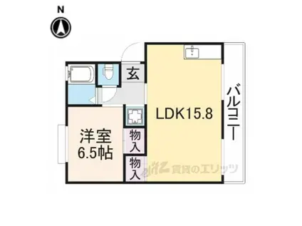 第一林マンション(1LDK/3階)の間取り写真