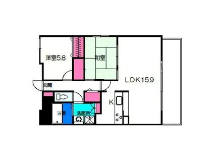 リッツ・ラムセス(2LDK/7階)の間取り写真