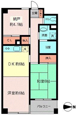 K HOUSE 1(2SDK/2階)の間取り写真