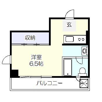 シャイン元住吉(ワンルーム/3階)の間取り写真