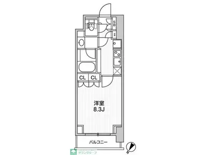 TOPAZ町田(1K/6階)の間取り写真