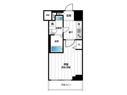 グランヴァン横濱南(1K/8階)の間取り写真