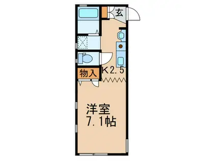 成城カームハウス(1K/1階)の間取り写真