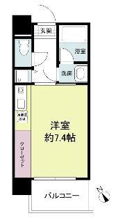 アーバングリーン神戸元町(ワンルーム/6階)の間取り写真