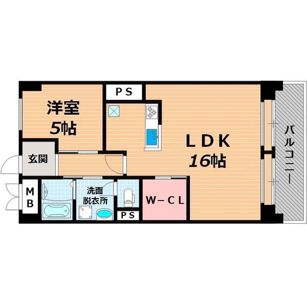 今福スカイハイツ(1LDK/7階)の間取り写真