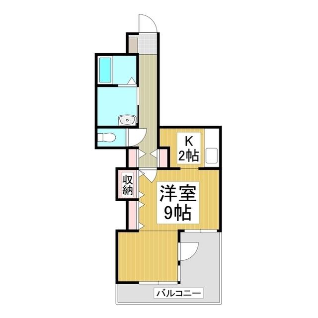 コンフォールパレスMG(1K/2階)の間取り写真