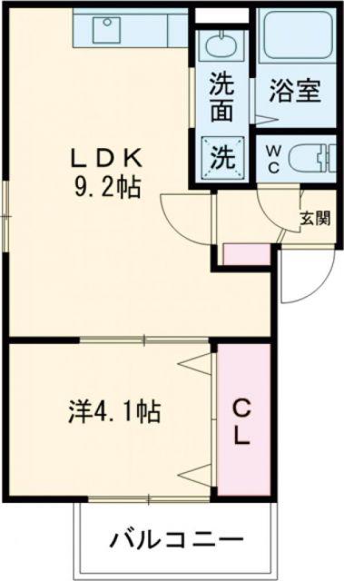 FAVOLOSO 花畑I(1LDK/1階)の間取り写真