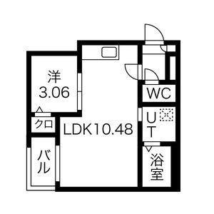 JACK HANADAI(1LDK/3階)の間取り写真