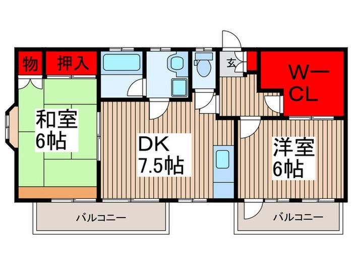 寿広ハイツ(2DK/3階)の間取り写真