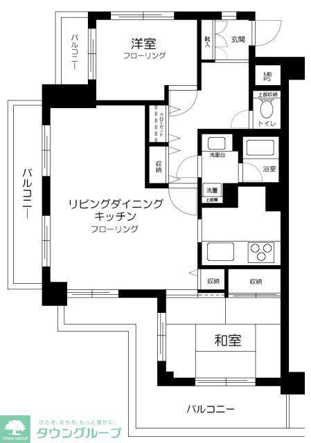ライオンズマンション宮前平第8(2LDK/3階)の間取り写真