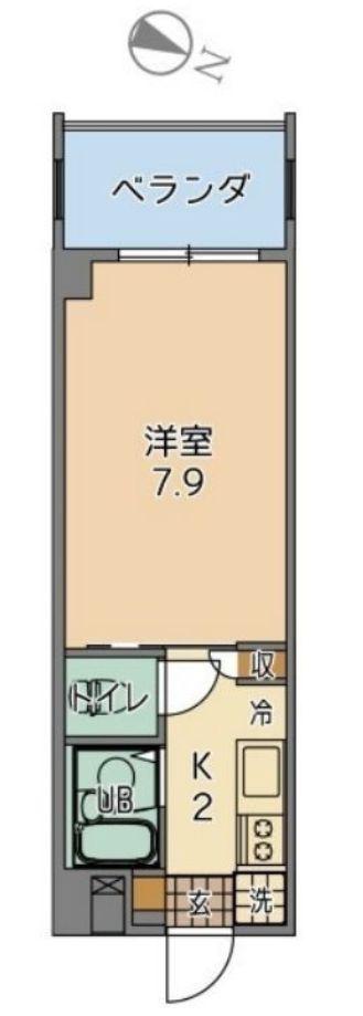 サザリーズ泊(1K/2階)の間取り写真