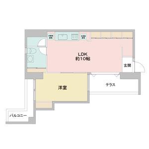 アーバンフラッツ湊町(1LDK/5階)の間取り写真