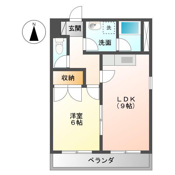 C・ISLAND 11(1LDK/2階)の間取り写真