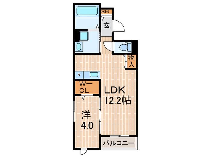 プラチナコート西宮(1LDK/1階)の間取り写真