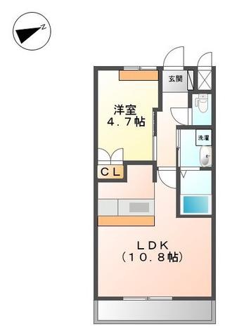 サンフォレスト(1LDK/2階)の間取り写真