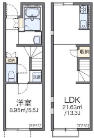 レオネクストヴィラ須賀(1LDK/1階)の間取り写真