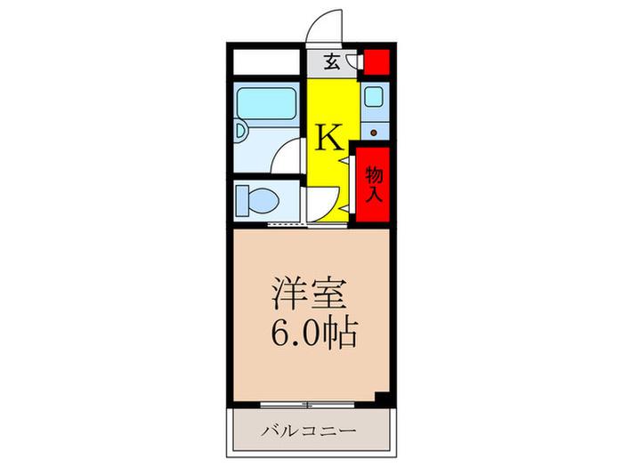 シロハイヌ(1K/1階)の間取り写真