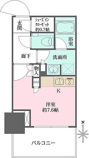 大崎ステーションレジデンス(ワンルーム/15階)の間取り写真