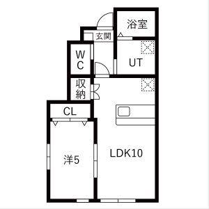 アリトピア(1LDK/1階)の間取り写真