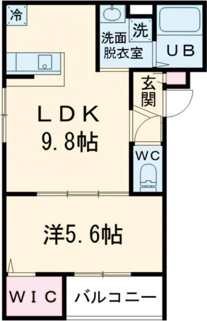 RAFFINE貝塚(1LDK/1階)の間取り写真