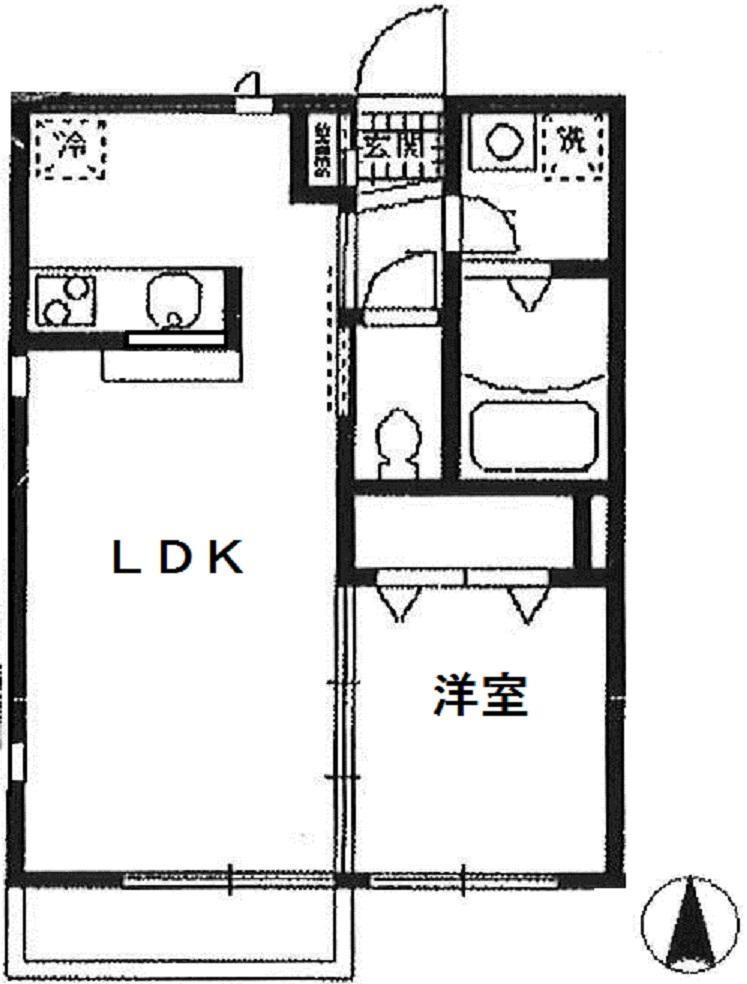 シェソワ(1LDK/2階)の間取り写真