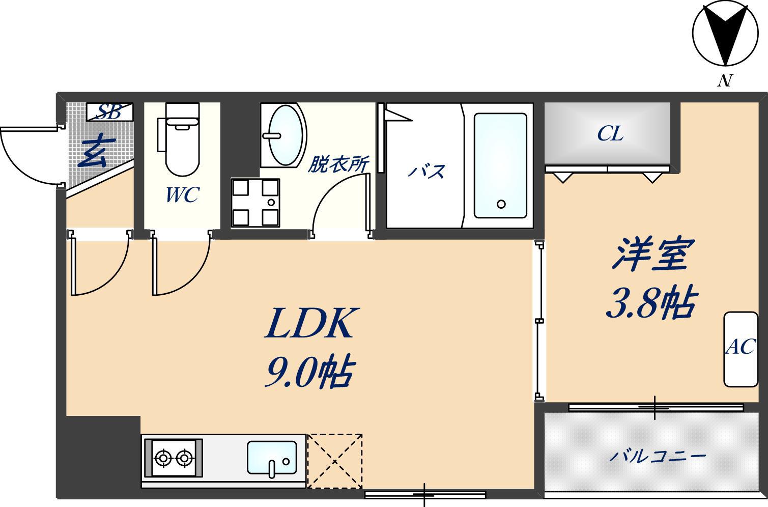 D PORTA SCALARI(1LDK/1階)の間取り写真