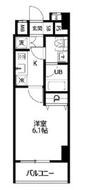 ルクレ高野台レジデンス(1K/4階)の間取り写真
