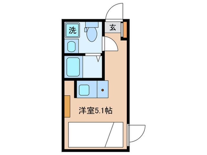 HERME神楽坂(ワンルーム/3階)の間取り写真