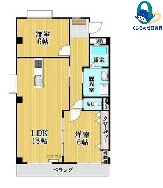 ルミナス87(2LDK/2階)の間取り写真
