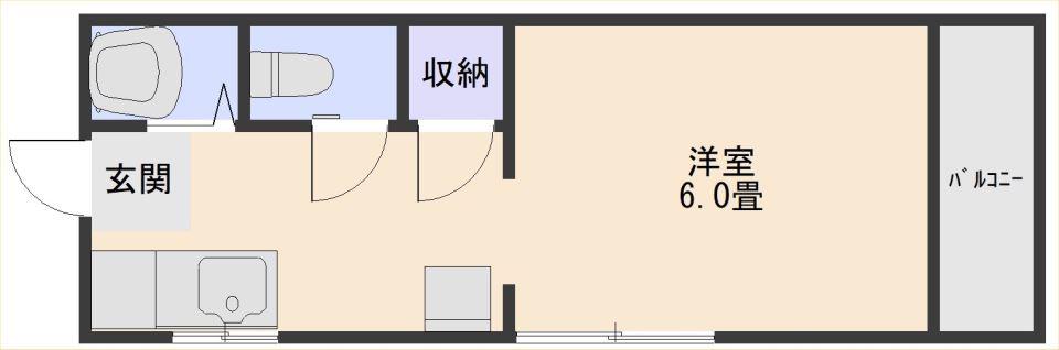グリーンハイムN(1K/2階)の間取り写真