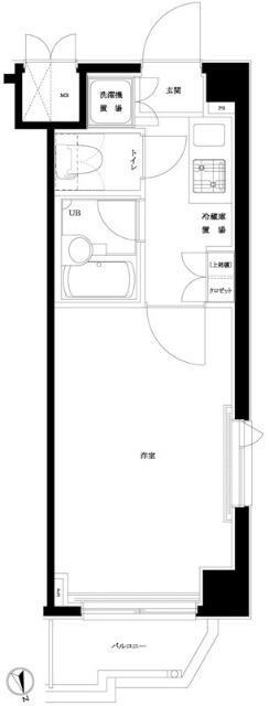 ルーブル西荻窪弐番館(1K/6階)の間取り写真