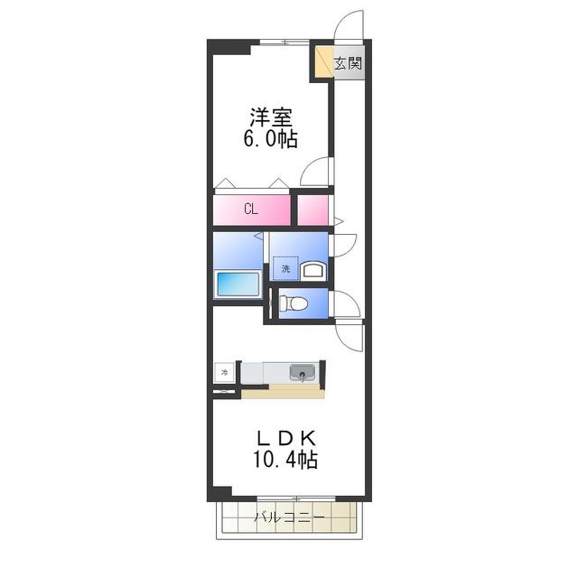 グランパレ(1LDK/1階)の間取り写真