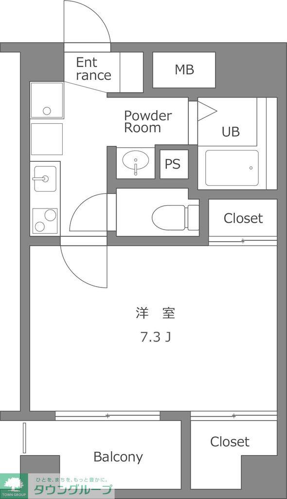 S-FORT 柏(1K/4階)の間取り写真