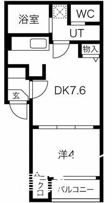 ASTERISM(1DK/2階)の間取り写真