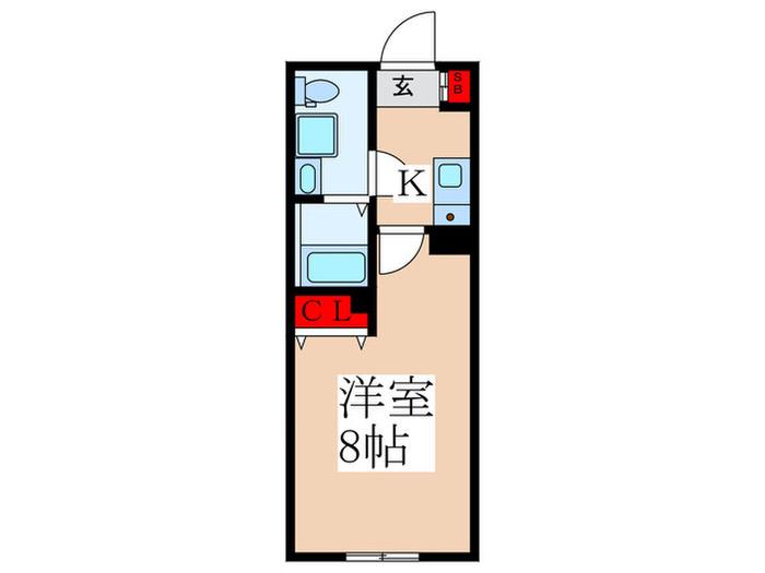 ATTIRANT下落合(1K/1階)の間取り写真