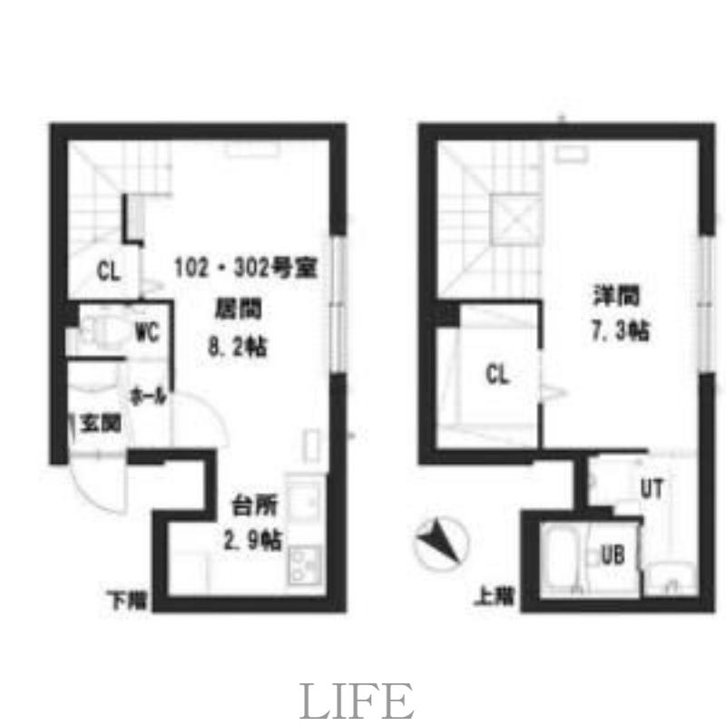 グランメール オルキデ(1LDK/1階)の間取り写真