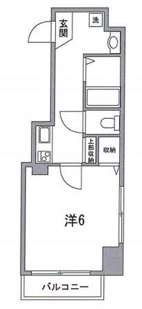 アーバンライフ大井町(1K/4階)の間取り写真