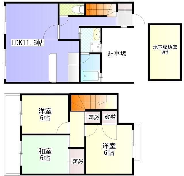レジデンス光和114(3LDK/1階)の間取り写真