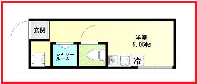 コルディア町屋(ワンルーム/3階)の間取り写真