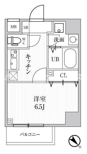 ALTERNA池袋イースト(1K/5階)の間取り写真